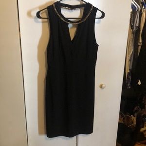 Bisou bisou Black with gold accent evening dress